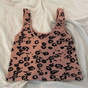 Cheetah print tank top